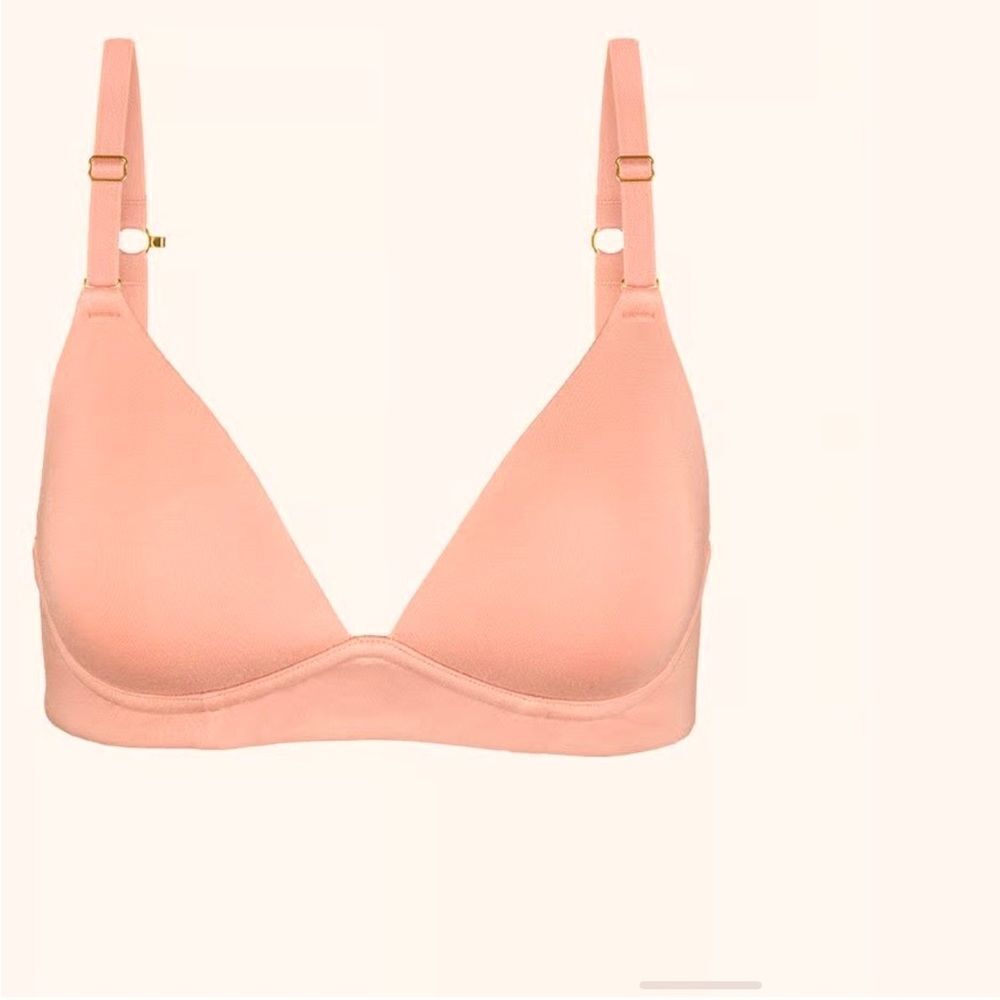 Lively All Day Plunge No Wire Bra 34D Shell Pink Soft Modal Fabric